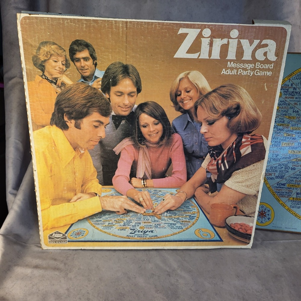 Ziriya Message Board Adult Party Game 1976 Milton Bradley Complete